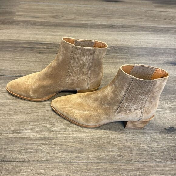 rag & bone Rover Tan Suede Ankle Chelsea Boots 7.5 - Picture 6 of 9